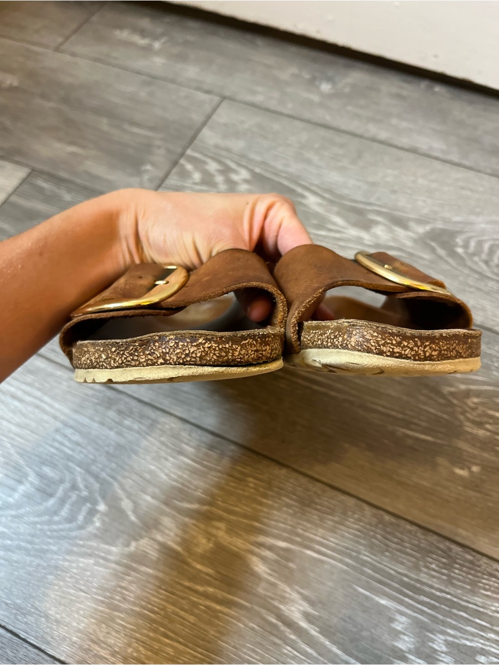 Birkenstock Madrid Big Buckle sandals in cognac oiled leather Size 40 / W 9-9.5 - Picture 4 of 9